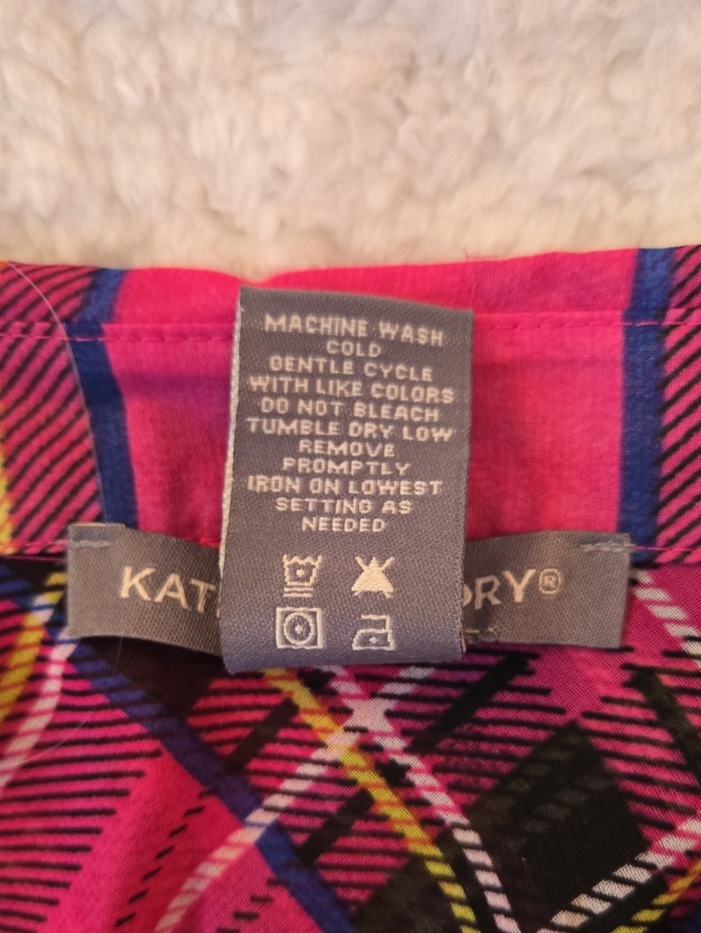Kate & Mallory Pink Plaid Top, Duster or Dress with Black & Yellow Accents - Picture 8 of 8